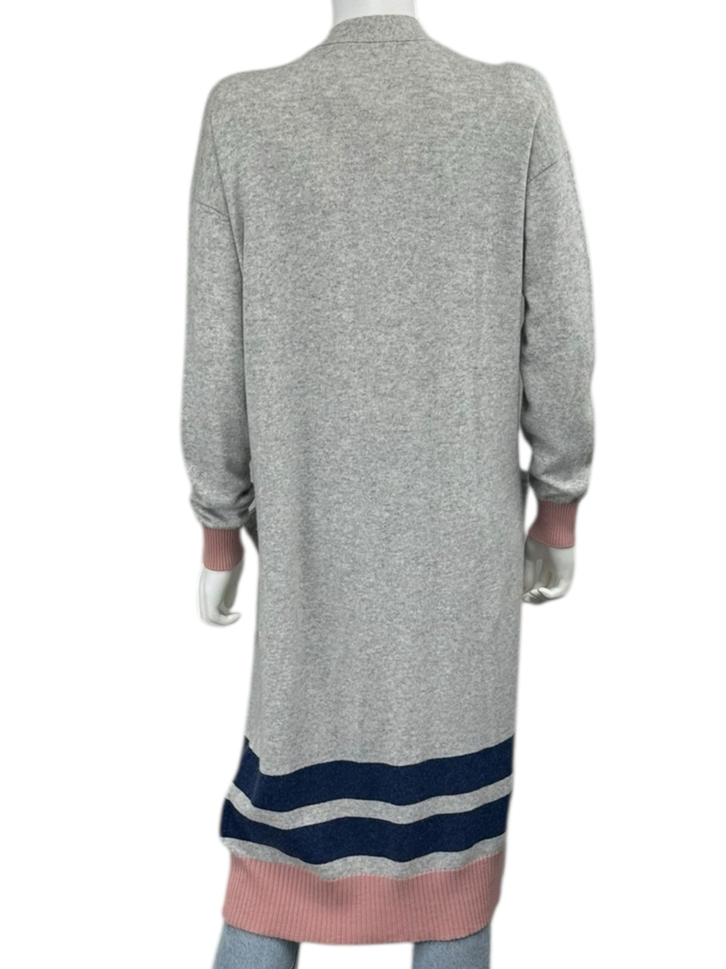 one grey day Gray 100% Cashmere Duster Cardigan Size S