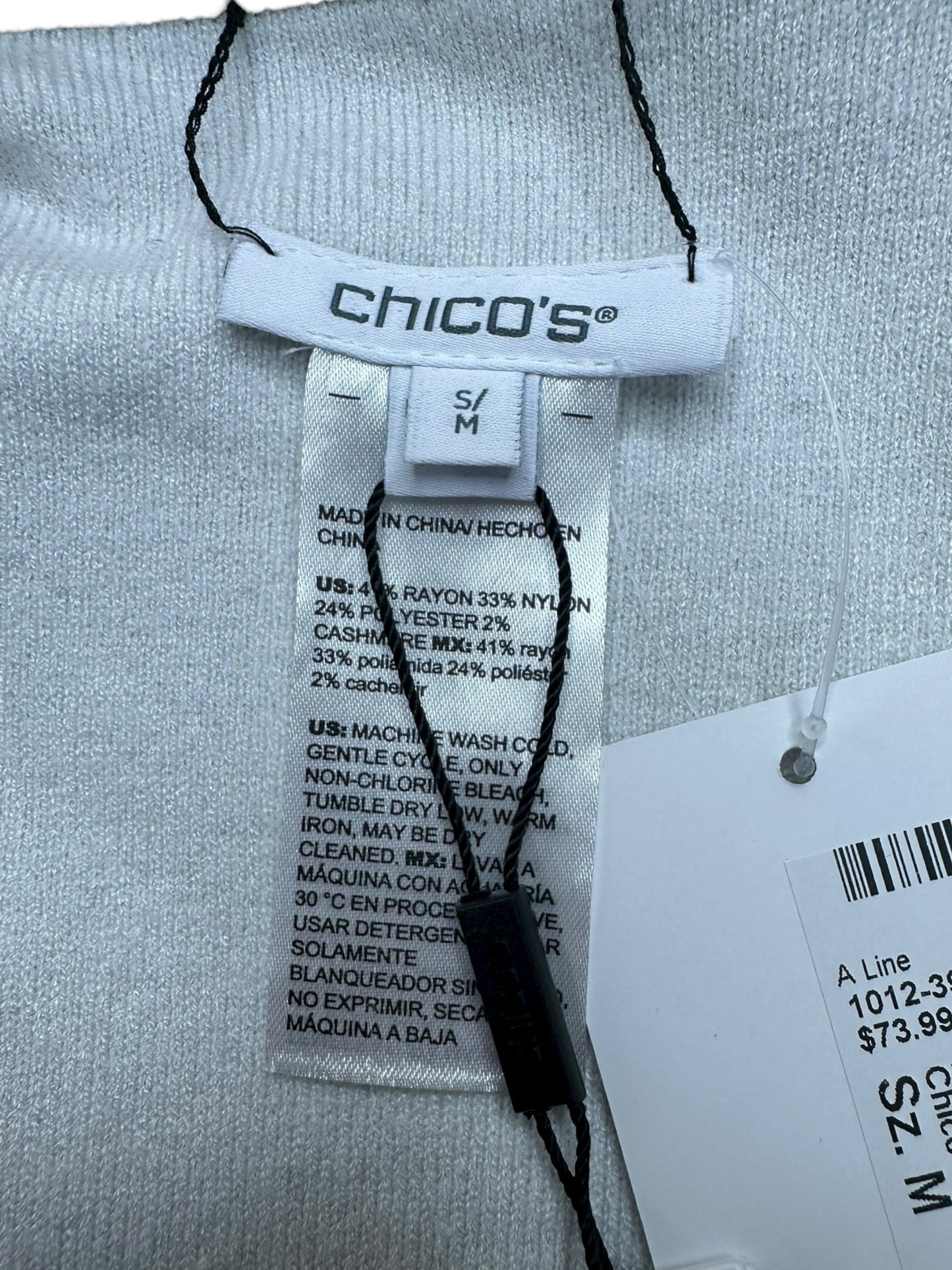 Chico's NWT Reversible Hearts Ruana Sweater Cardigan Size M