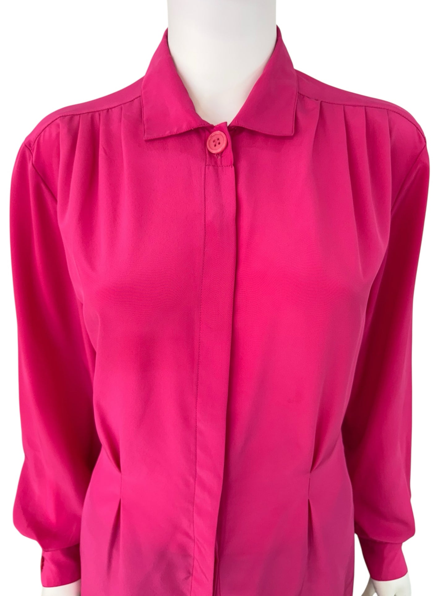 Christian Dior Hot Pink Button-Down Shirt Size 6