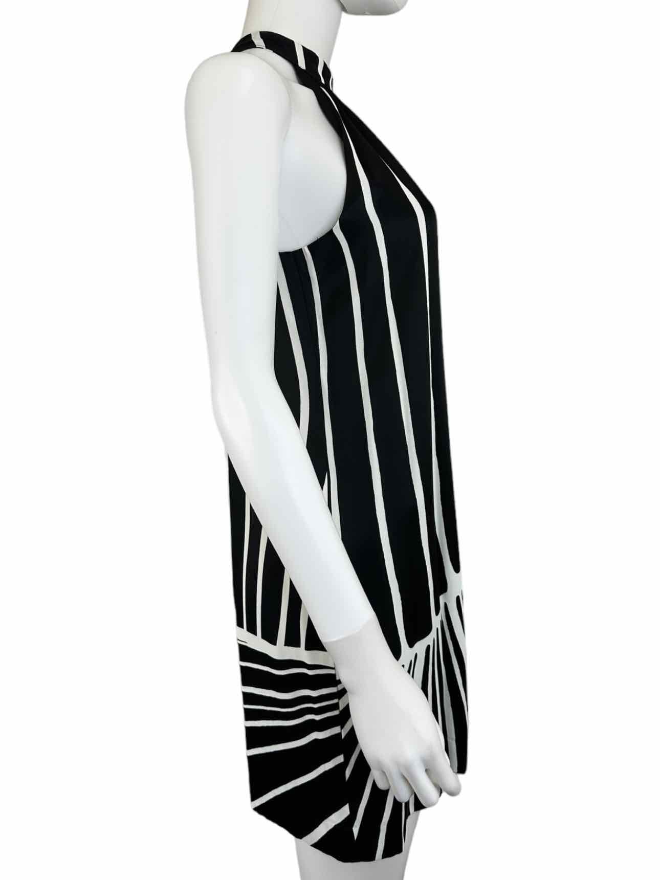 Trina Turk Black and White Halter Dress Size 2