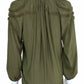 RAMY BROOK Olive Silk Blouse Size XS