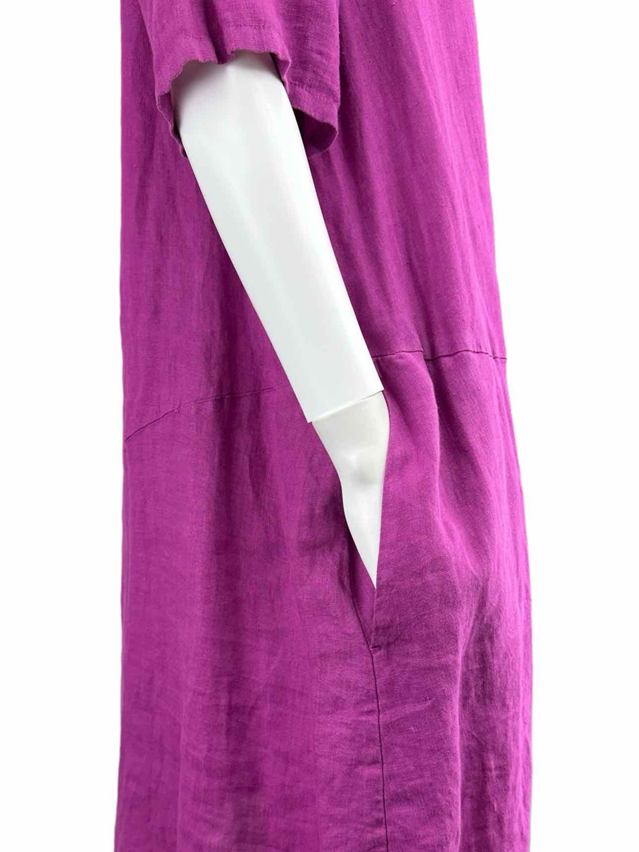 Lisa Bayne Purple 100% Linen Dress Size M