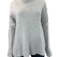 WHITE + WARREN Gray Cashmere Blend Mock Neck Sweater Size L