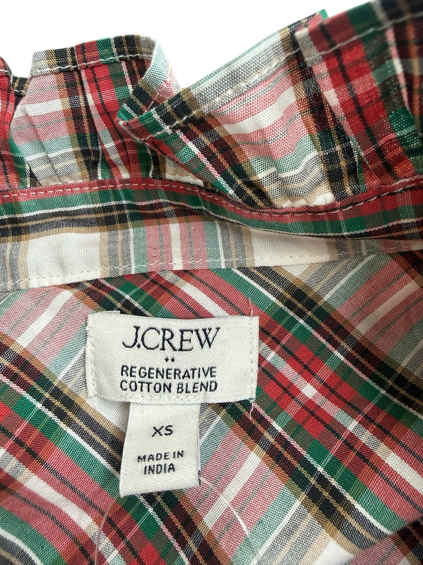 J. Crew Plaid Button-Down Shirt Size XS