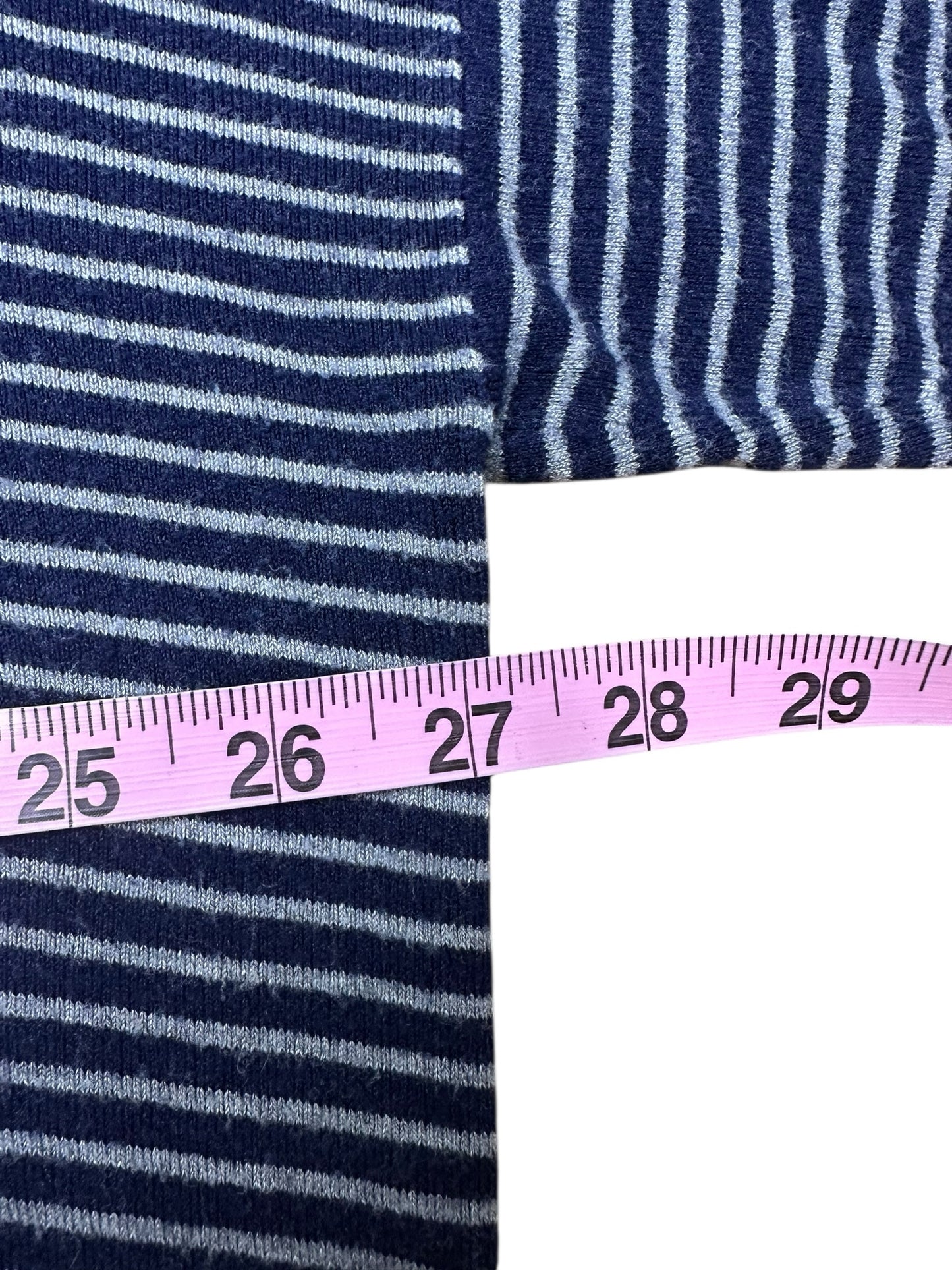 EILEEN FISHER Navy Striped Sweater Size L