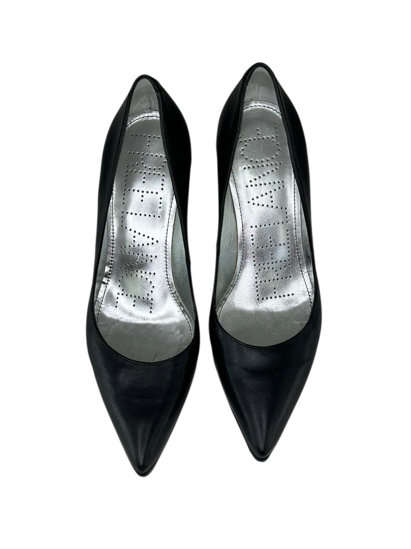 FREELANCE Black Leather Pointed Pumps Size 37