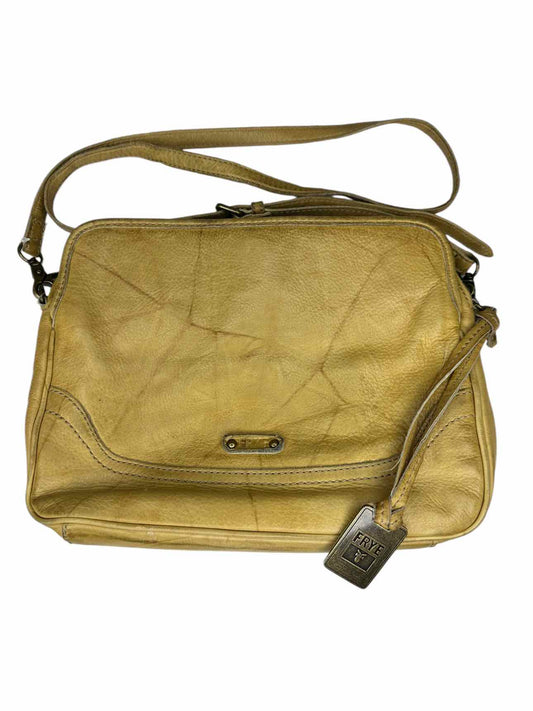 FRYE Banana Distressed Leather Crossbody