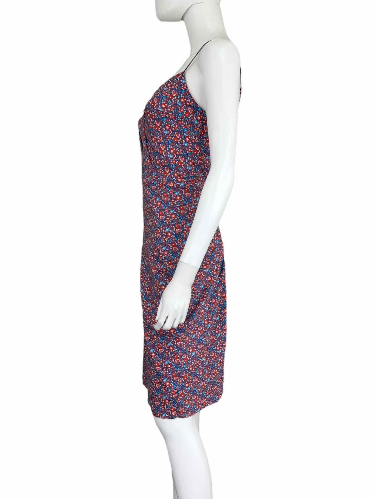 J. Crew Blue Floral Print Sundress Size 8