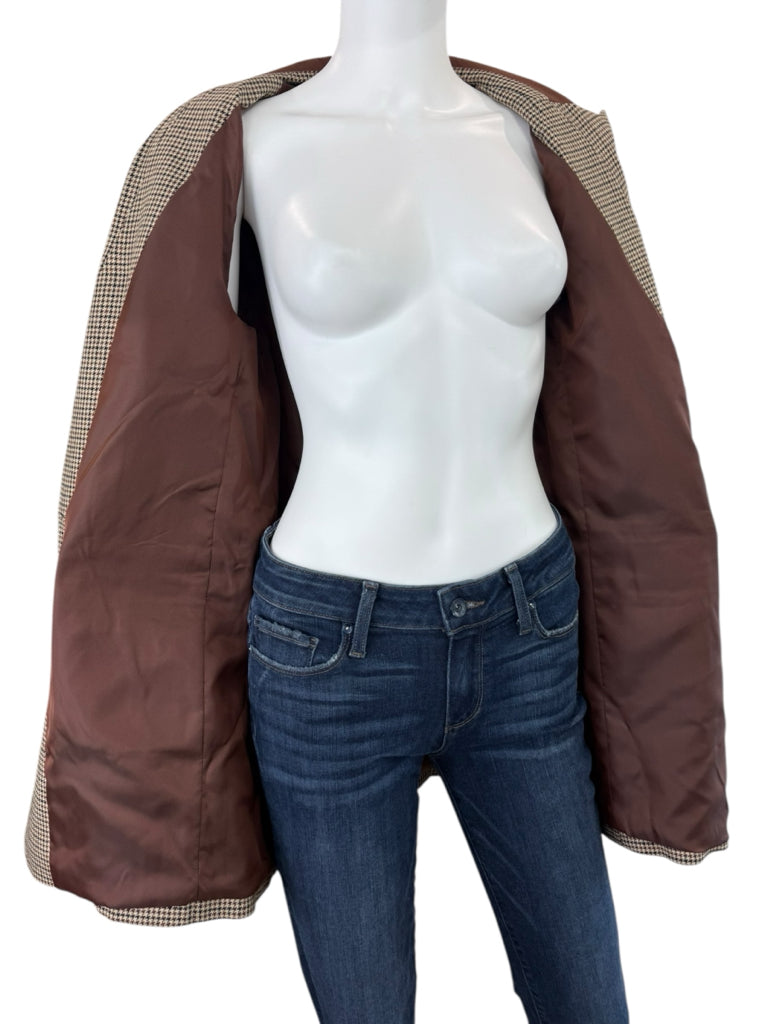 Talbots NWT Autumn Check Relaxed 90's Blazer Size 12