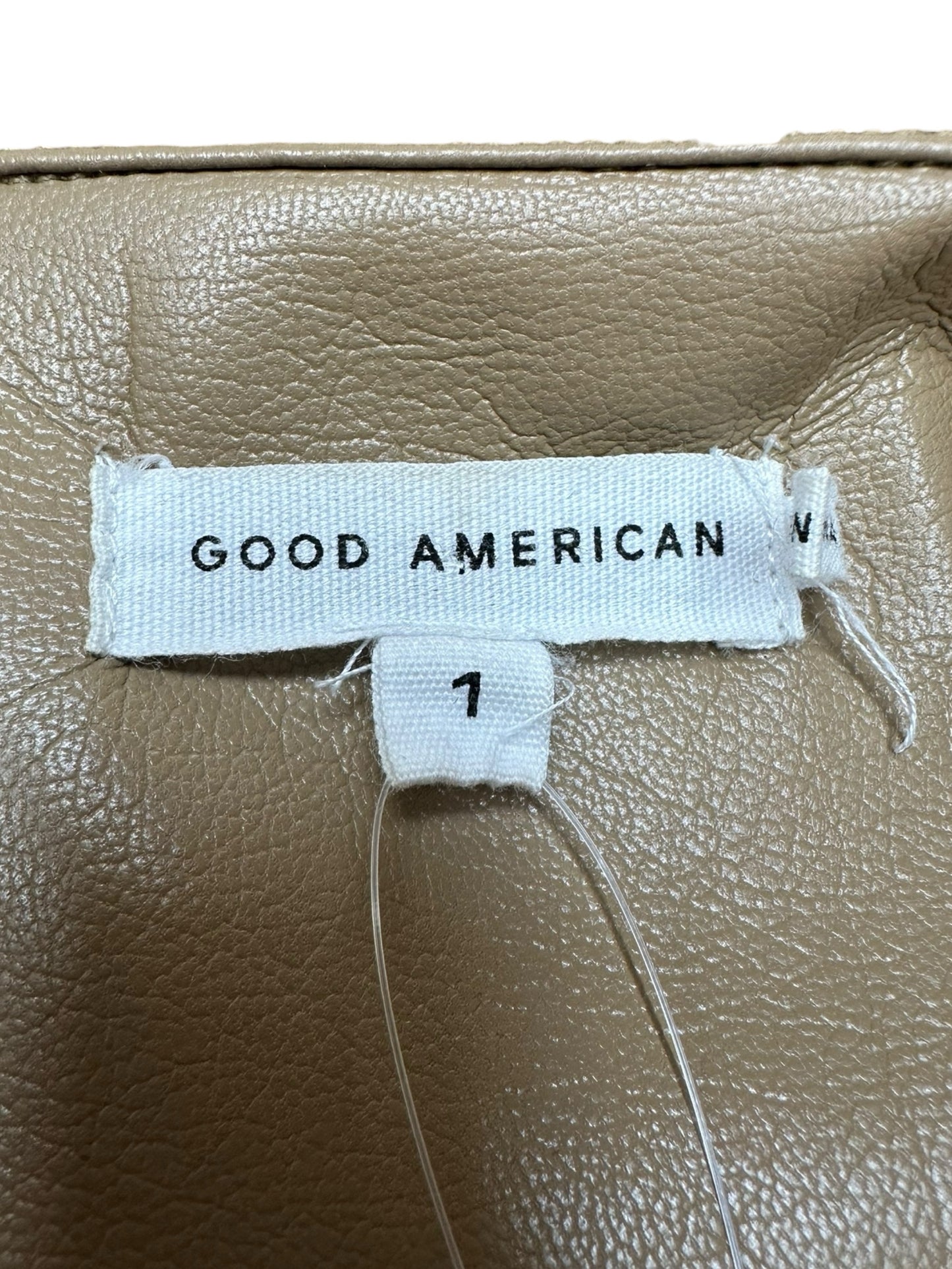 GOOD AMERICAN Tan Pleather Jacket- Casual Size S