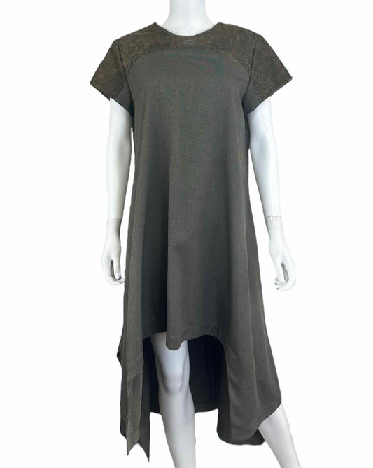 Ann Everett Brown Casual Dress One Size