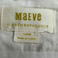 maeve Sheer Cream Plaid Button-Down Size L