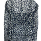BCBGMAXAZRIA NWT Blue Leopard Print Blouse Size XXS