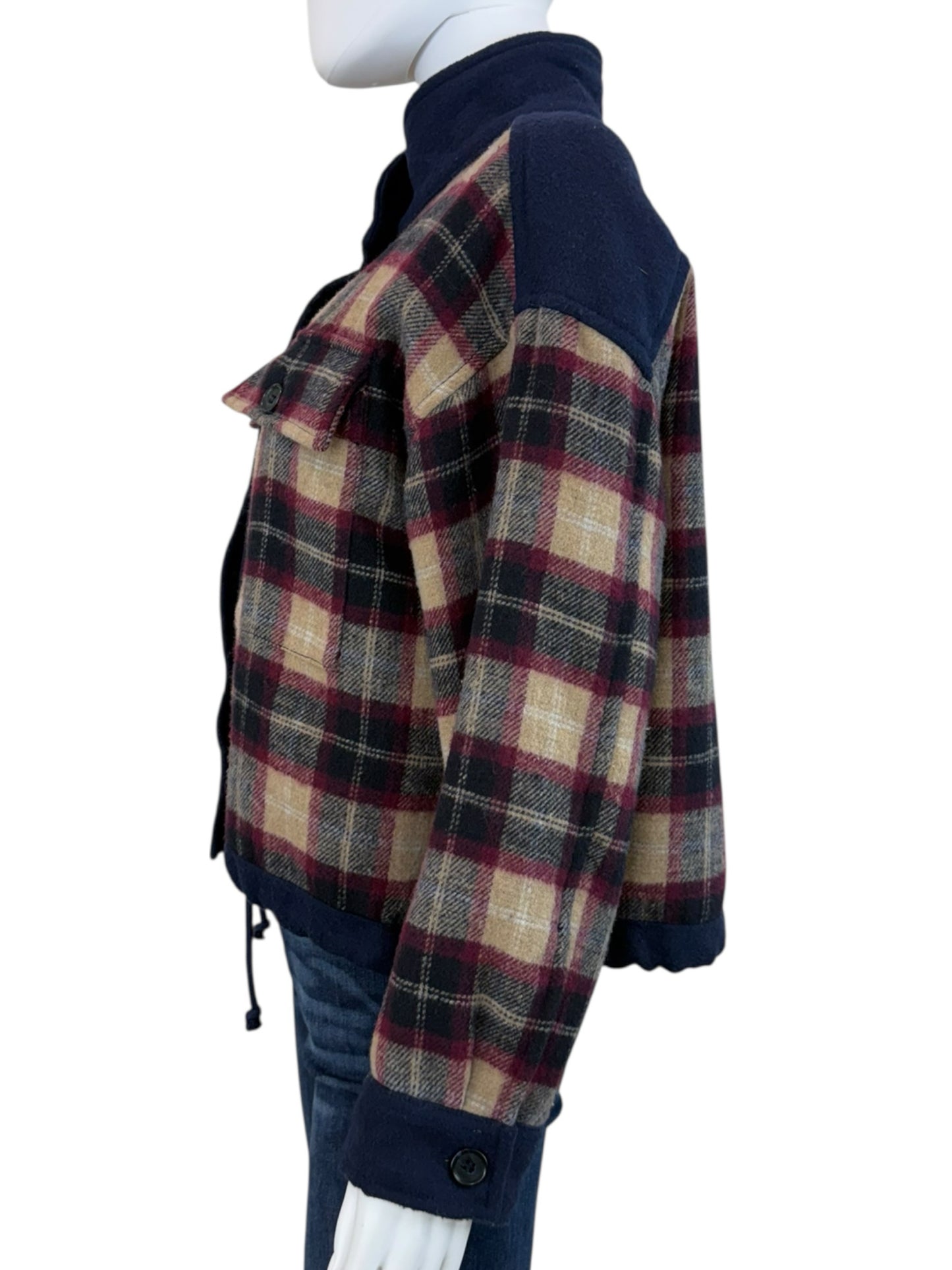 Velvet BY GRAHAM & SPENCER Norah Plaid Shacket Size XS