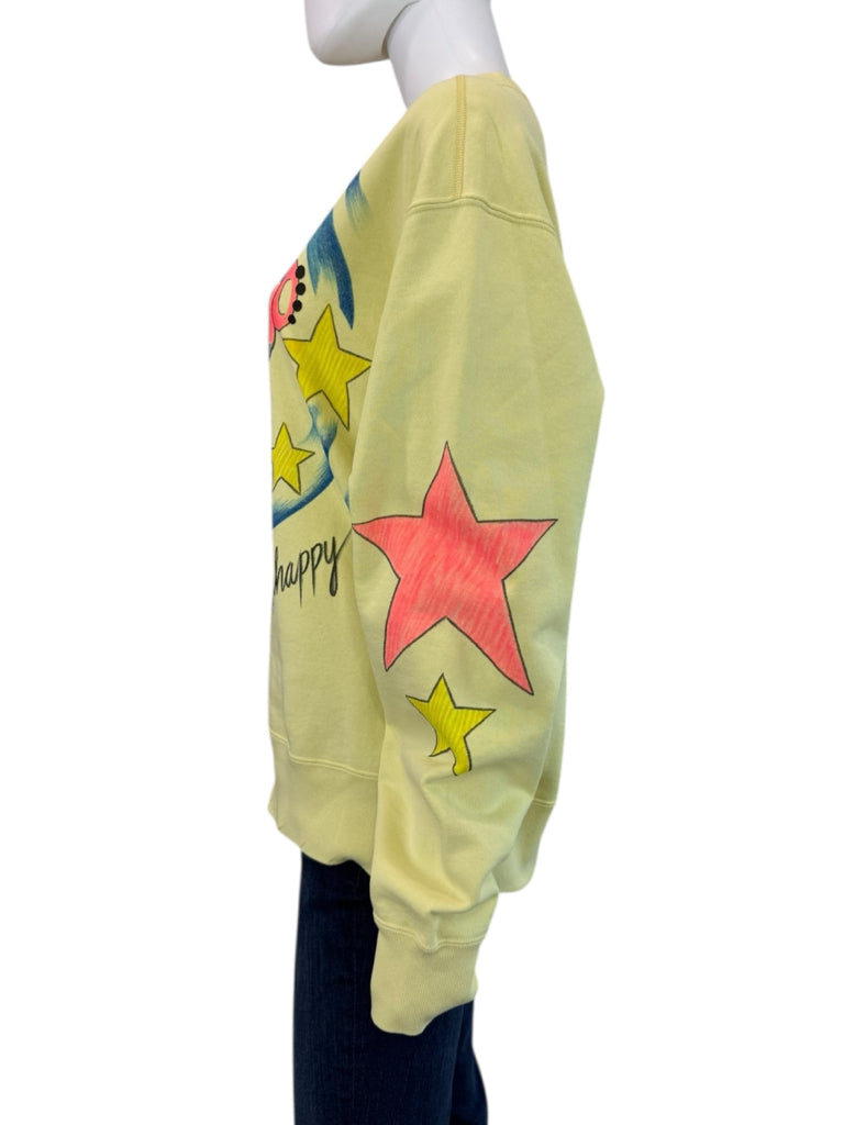 Madhappy Yellow Apple Pan Pie Fleece Sweat Shirt Size S