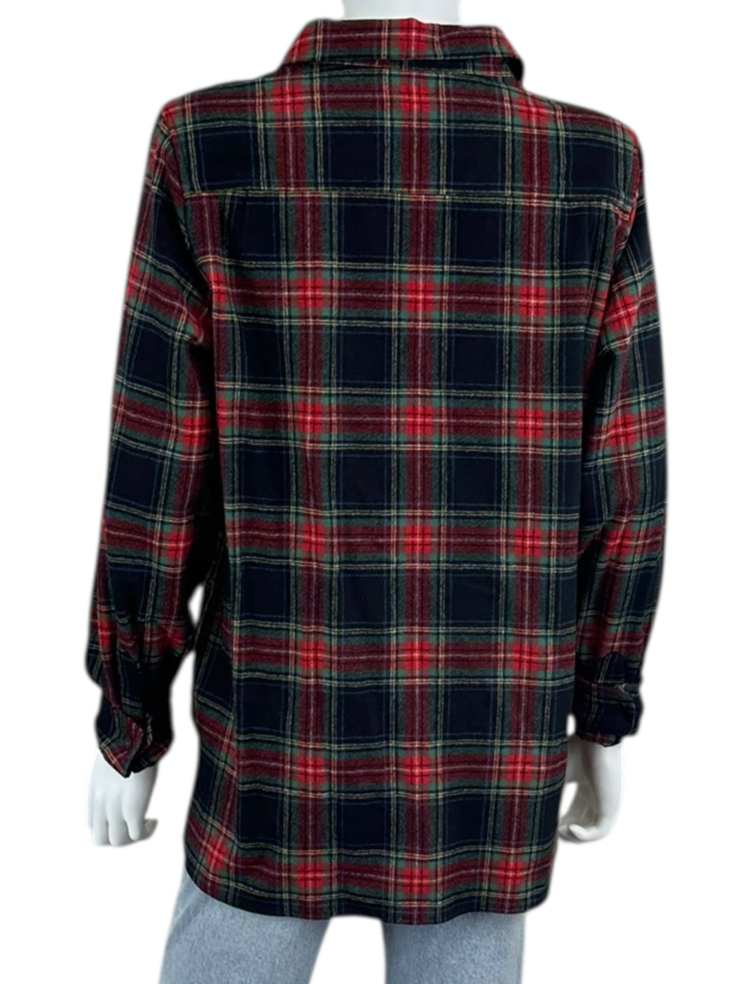 PENDLETON Plaid Flannel Button-Down Shirt Size L