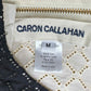 CARON CALLAHAN Black Cream Eyelet Shell Size M