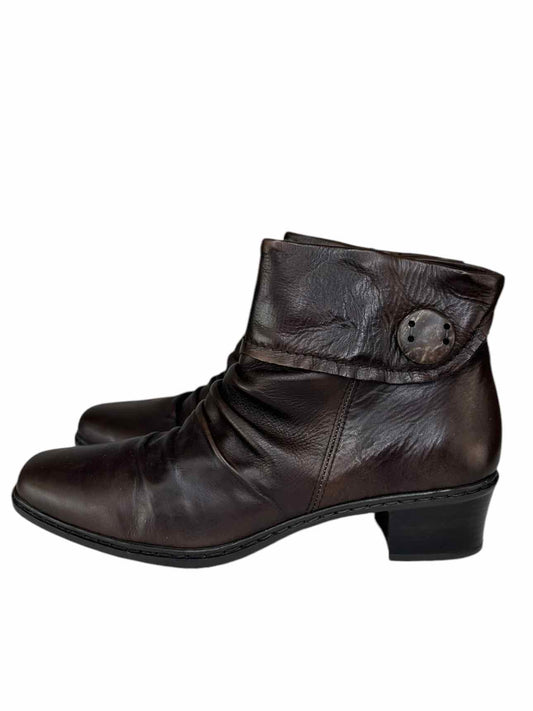 rieker NWT Brown Leather Kendra Slouch Ankle Booties Size 41