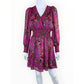 WAYF NWT Magenta Stripe Floral Mini Dress Size S