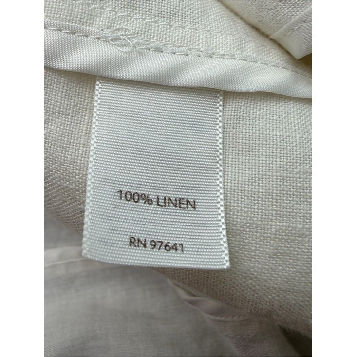 J. Jill White 100% Linen Blazer Size 2X