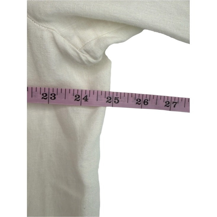 J. Jill White 100% Linen Blazer Size 2X