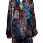 Johnny Was Velvet Print Tunic Size L