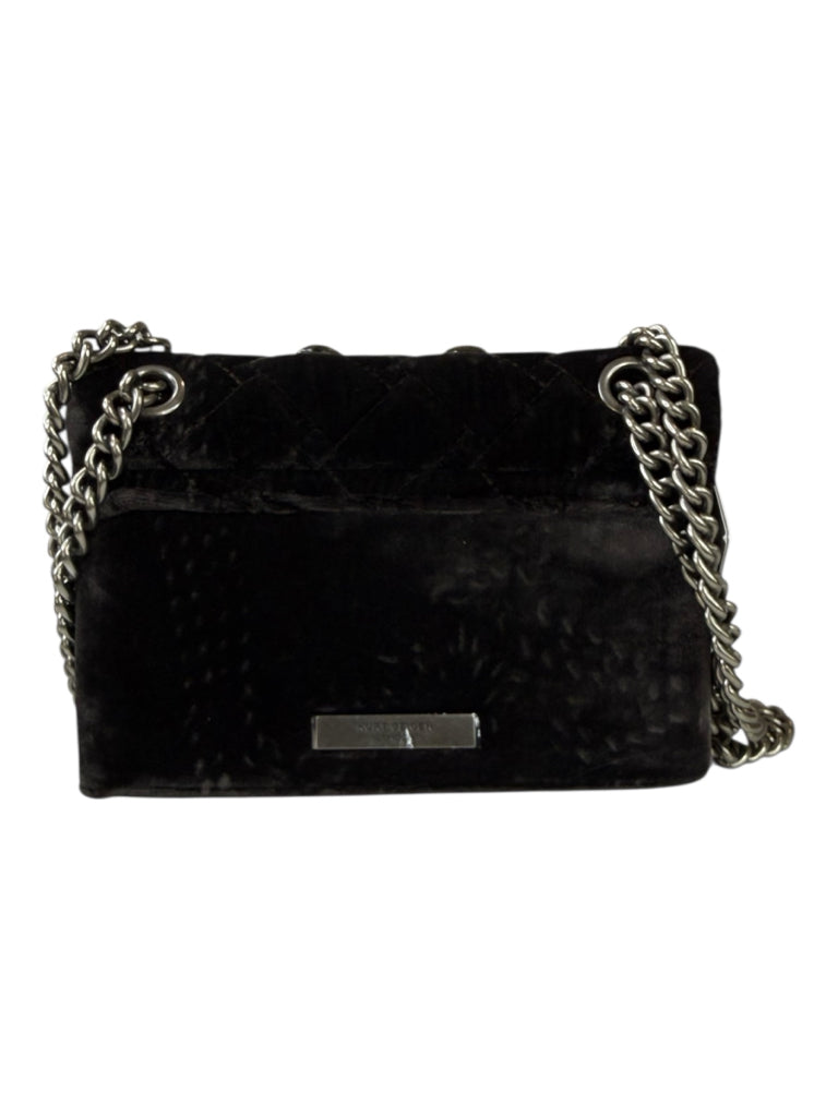 KURT GEIGER NWT Black Velvet Mini Kensington Crossbody Purse