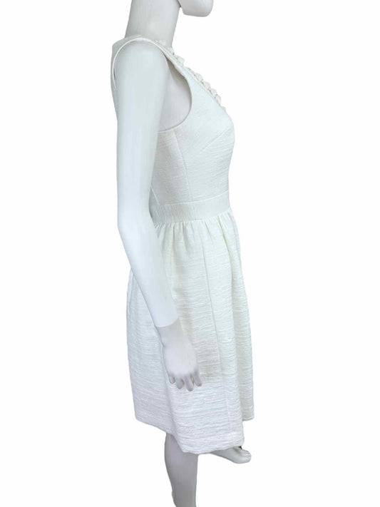 TRINA TURK NWT White Textured Sleeveless Dress Size 0