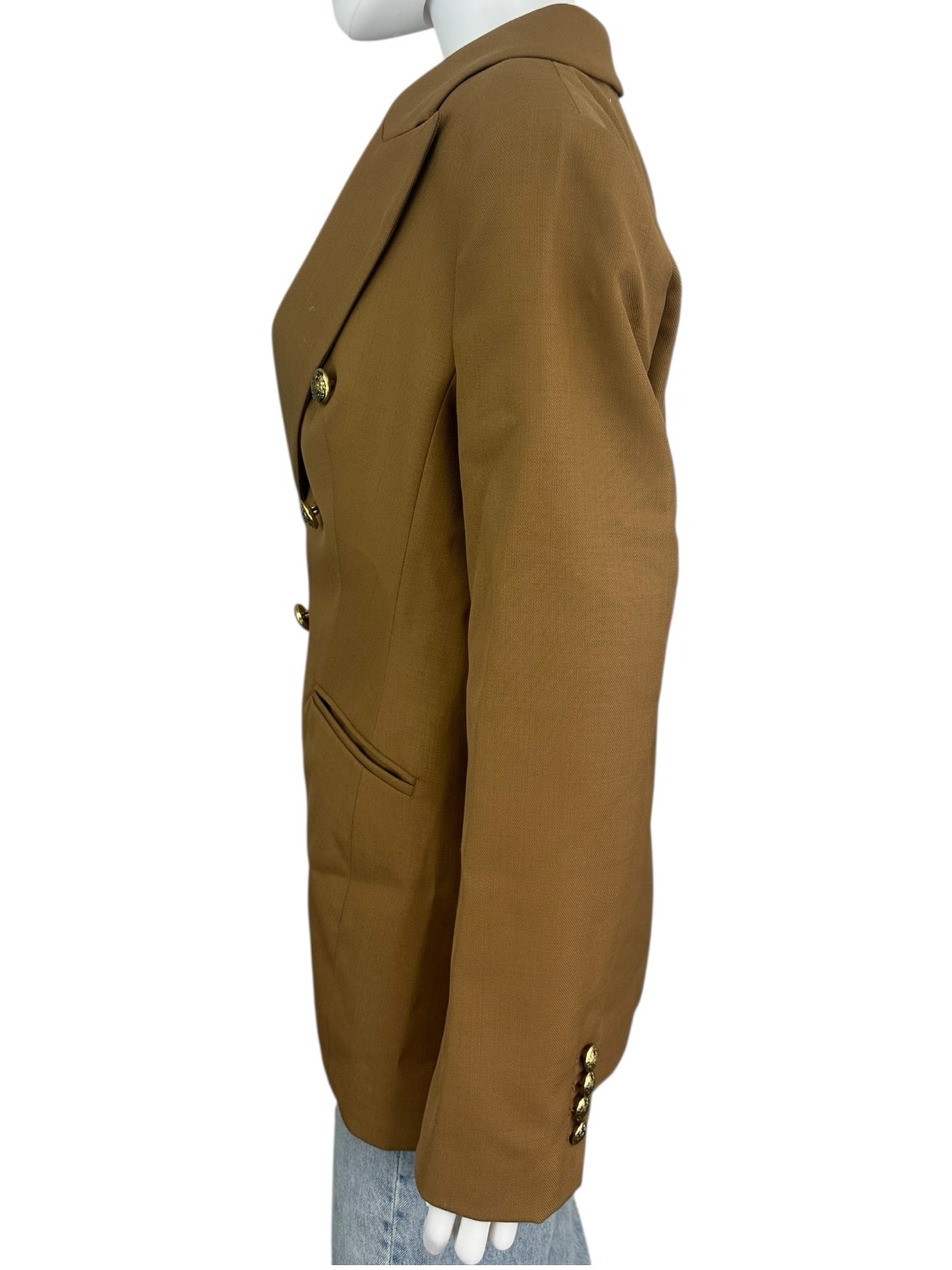 BANANA REPUBLIC Brown Wool Captain's Blazer Size 6