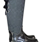 coach Black Rainboot Size 8