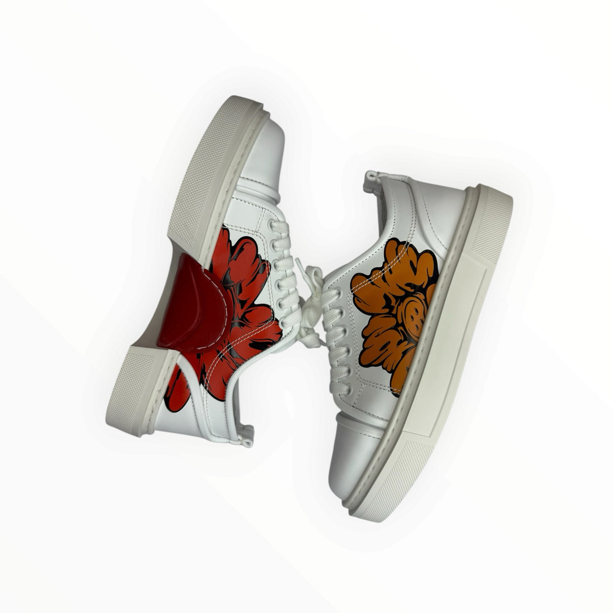 Christian Louboutin x Shun Sudo Adolon Button Flower Low-Top Sneakers Size 37