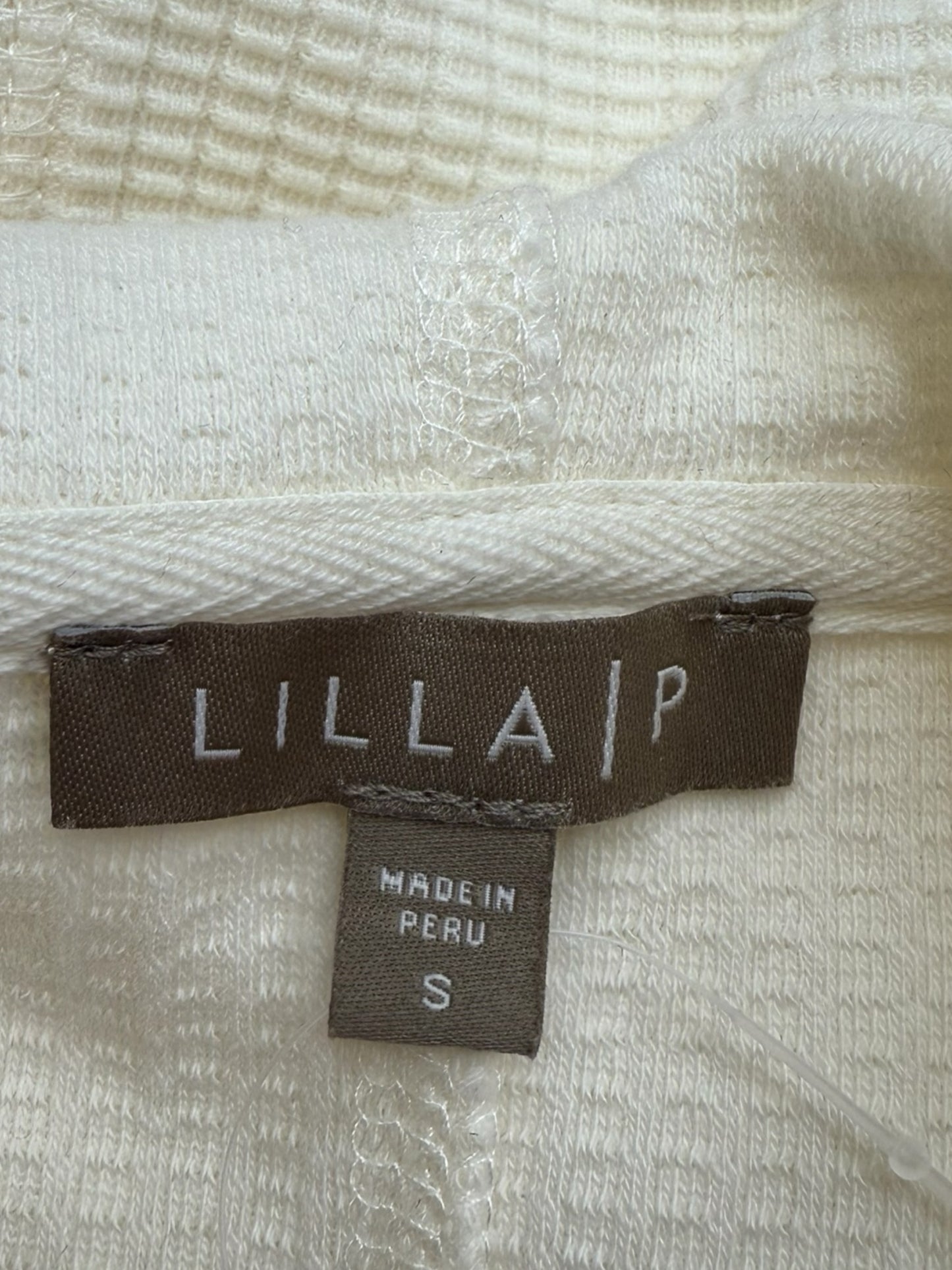 LILLA P Ivory Kangaroo Pocket Hoodie Size S