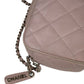 CHANEL Pink Quilted Leather Crossbody
