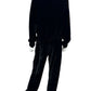 bella dahl Black Velvet Jogger Track Suit Set Size M