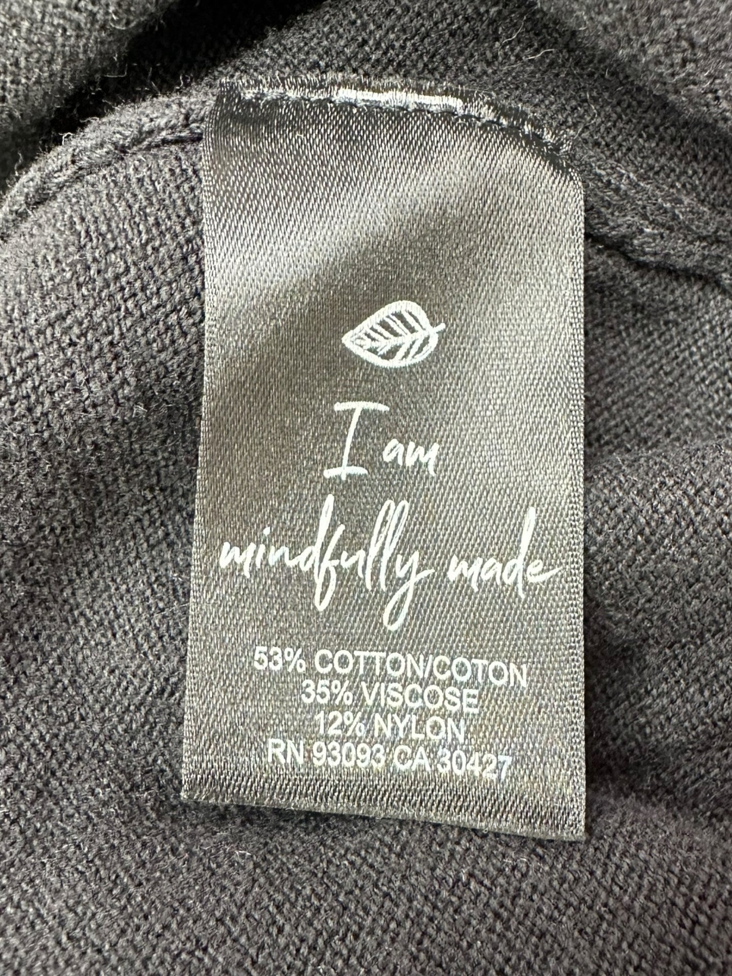 NIC & ZOE Black Knit Button-down Shirt Size XL