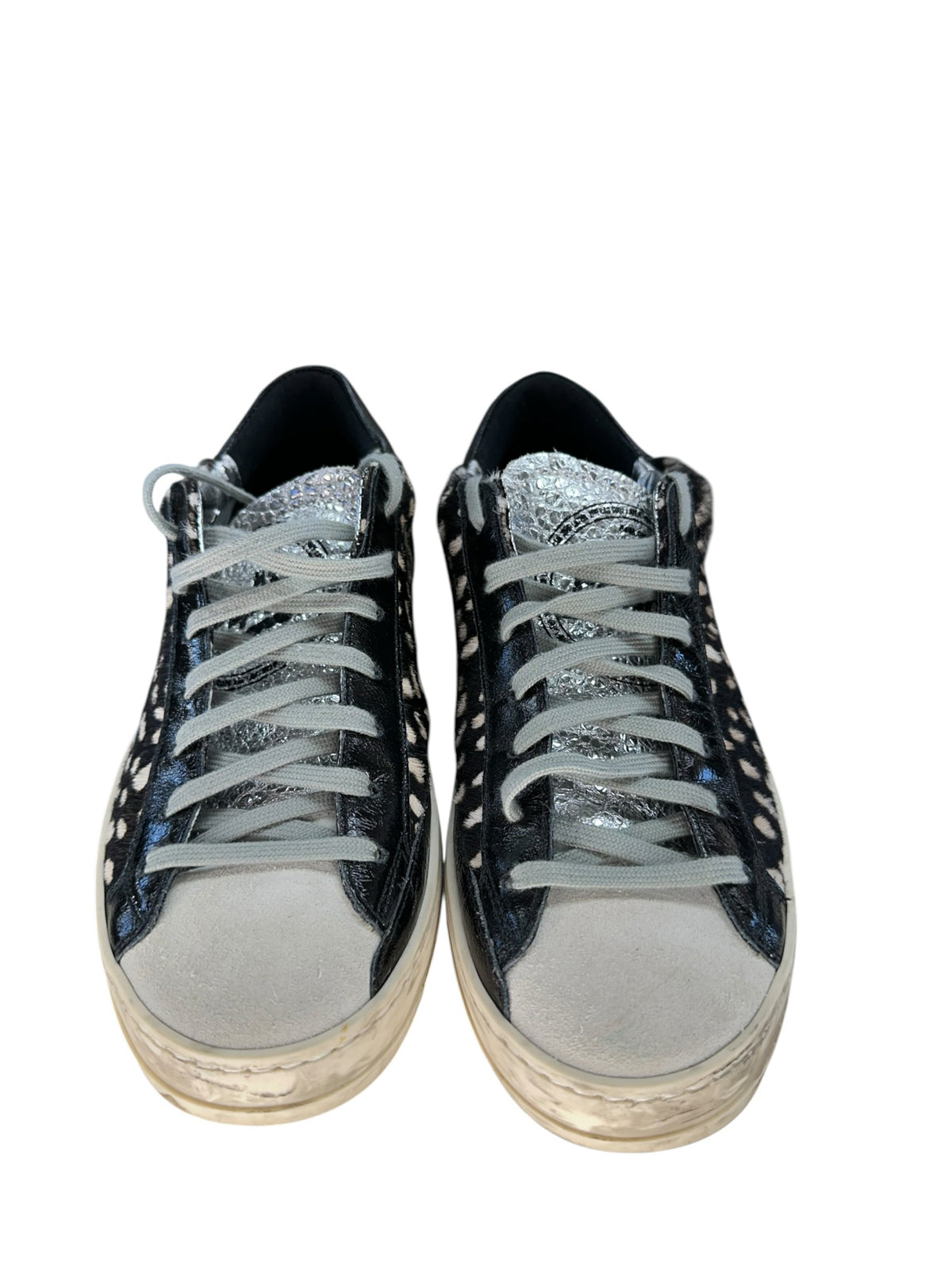 P448 John "Cowiena" Spotted Calf-Hair Low-Top Sneakers Size 39