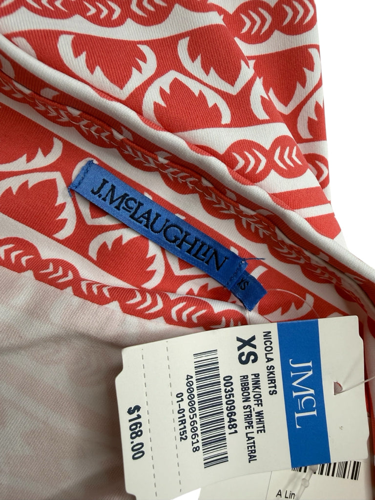 J.Mclaughlin Pink Ribbon Stripe Nicola Skirt Size XS