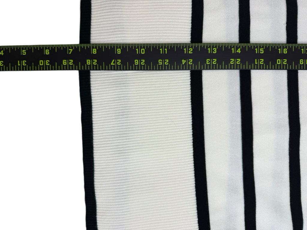 Adrianna Papell White Striped Turtleneck Sweater Size L