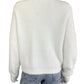 Sadie & Sage NWT White Porcelain Rhinestone Bow Cardigan Size L