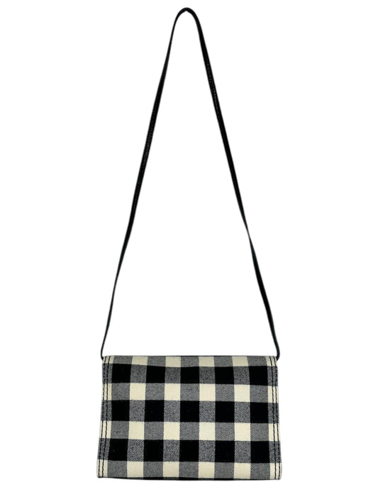 Kate Spade Black and Cream Checkered Designer Handbag