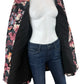 Chico's Muted Floral Drama Jacquard Coat Jacket Size M