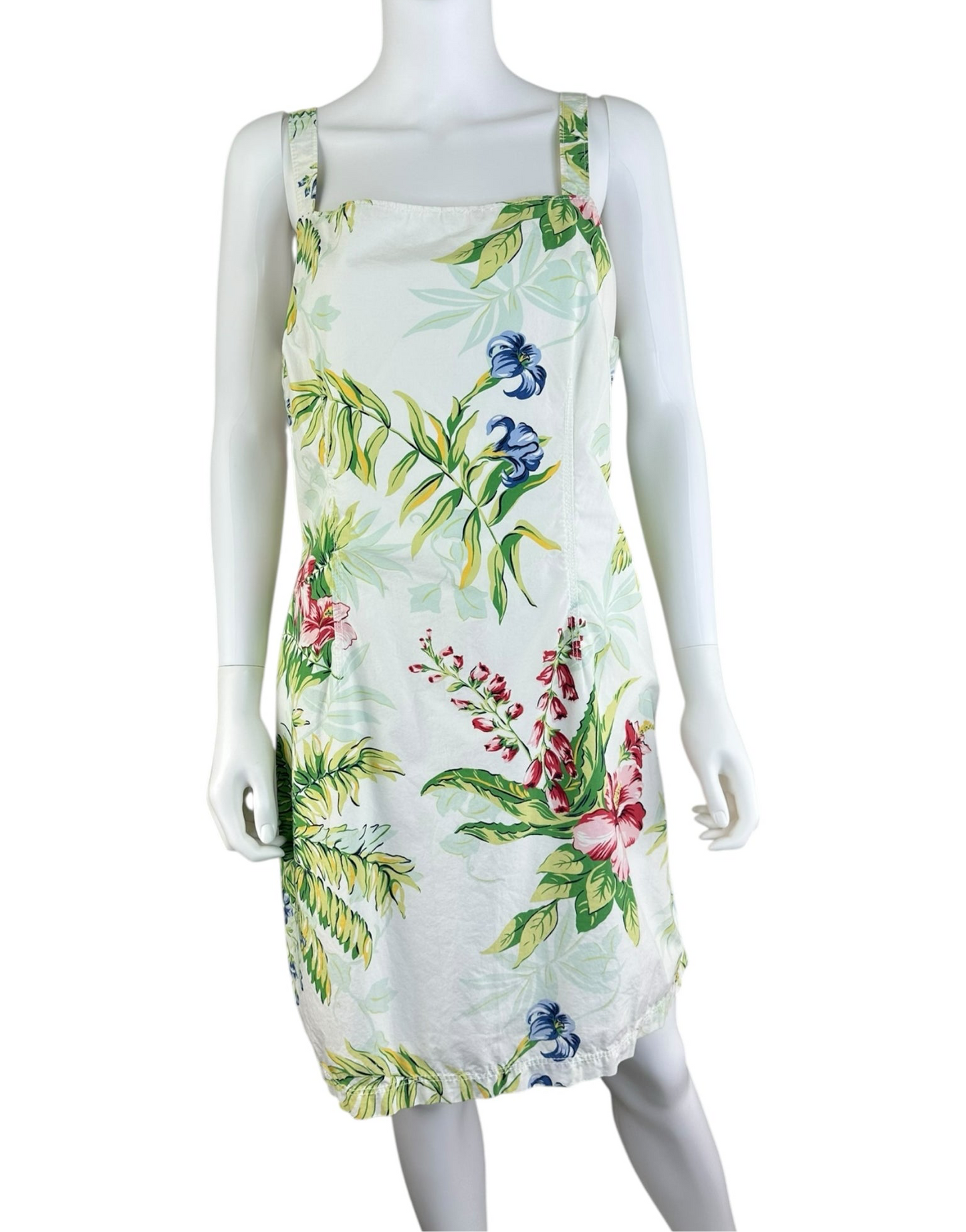 Tommy Hilfiger 100% Cotton Tropical Floral Print Dress Size 14