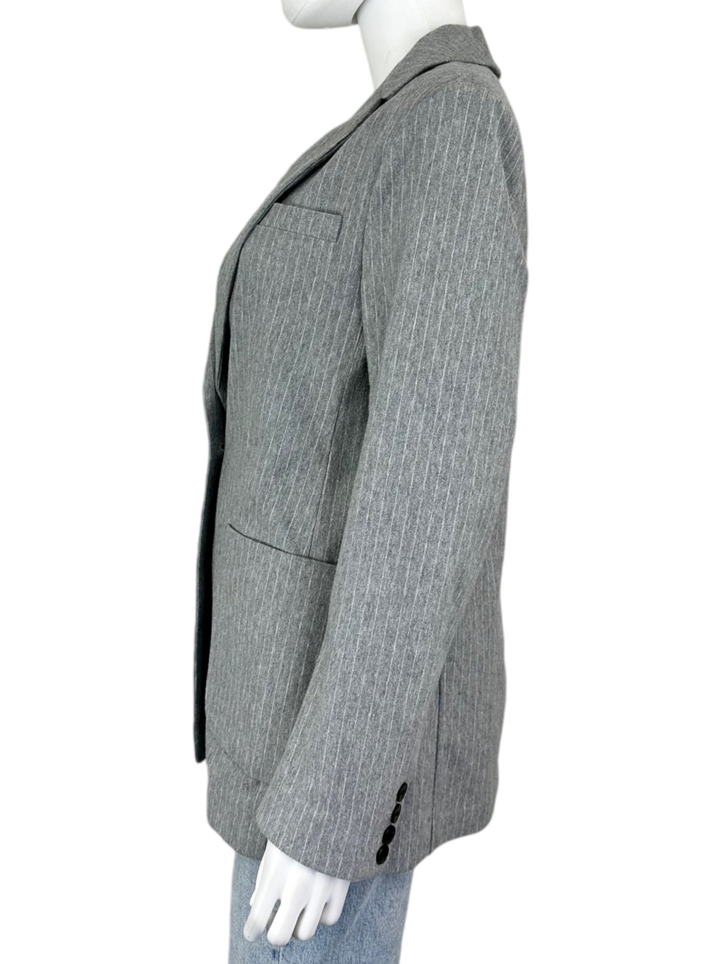 BANANA REPUBLIC Gray Pinstripe Blazer Size 6