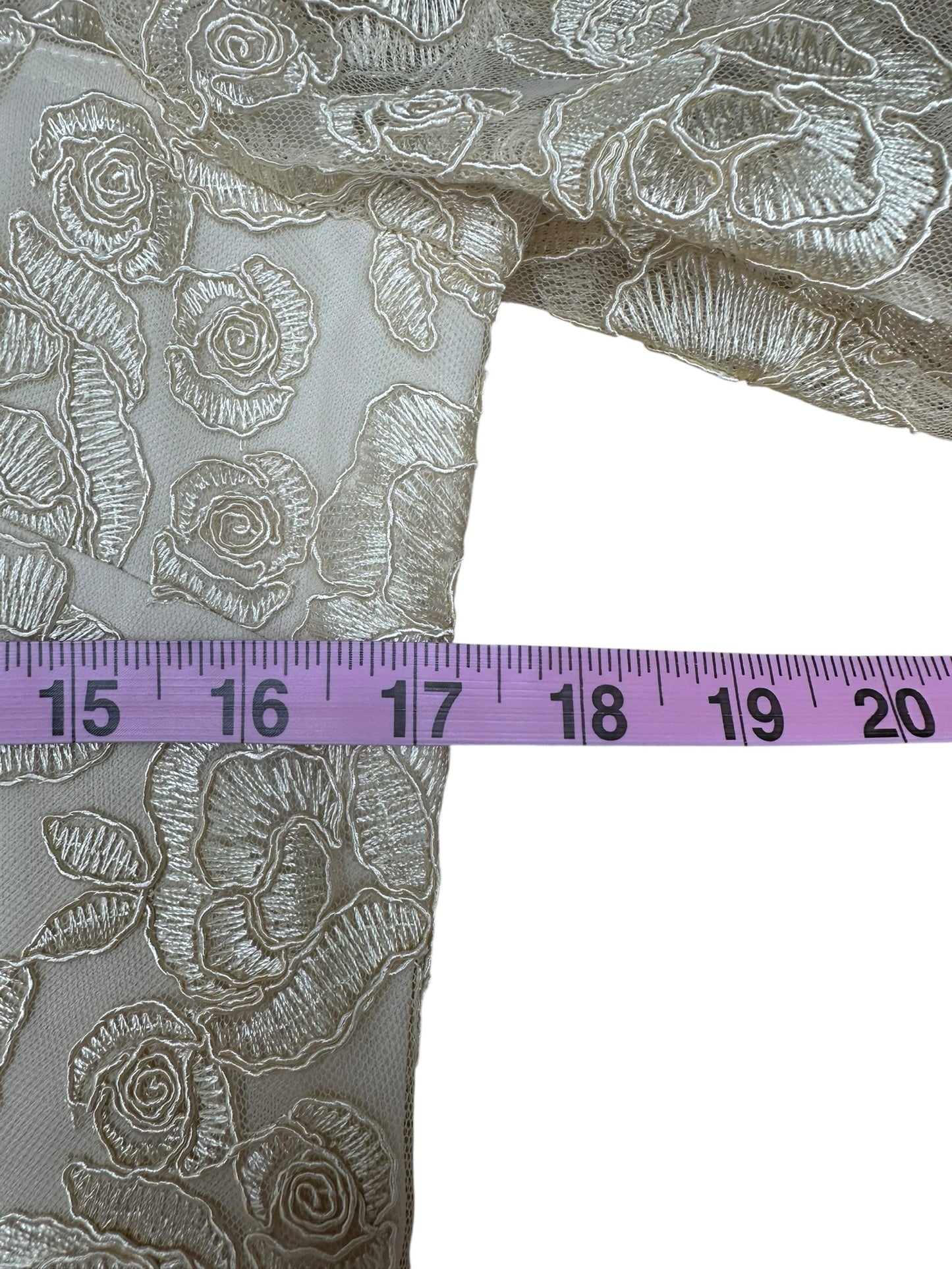 Adrianna Papell Cream Floral Lace Cocktail Dress Size 10