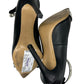 Salvatore Ferragamo Black Leather Lurano Pumps Size 7.5