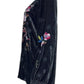 Johnny Was Gray Velvet Embroidered Blouse Size L