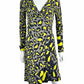 Diane von Furstenberg Leopard Print Silk Wrap Dress Size 4