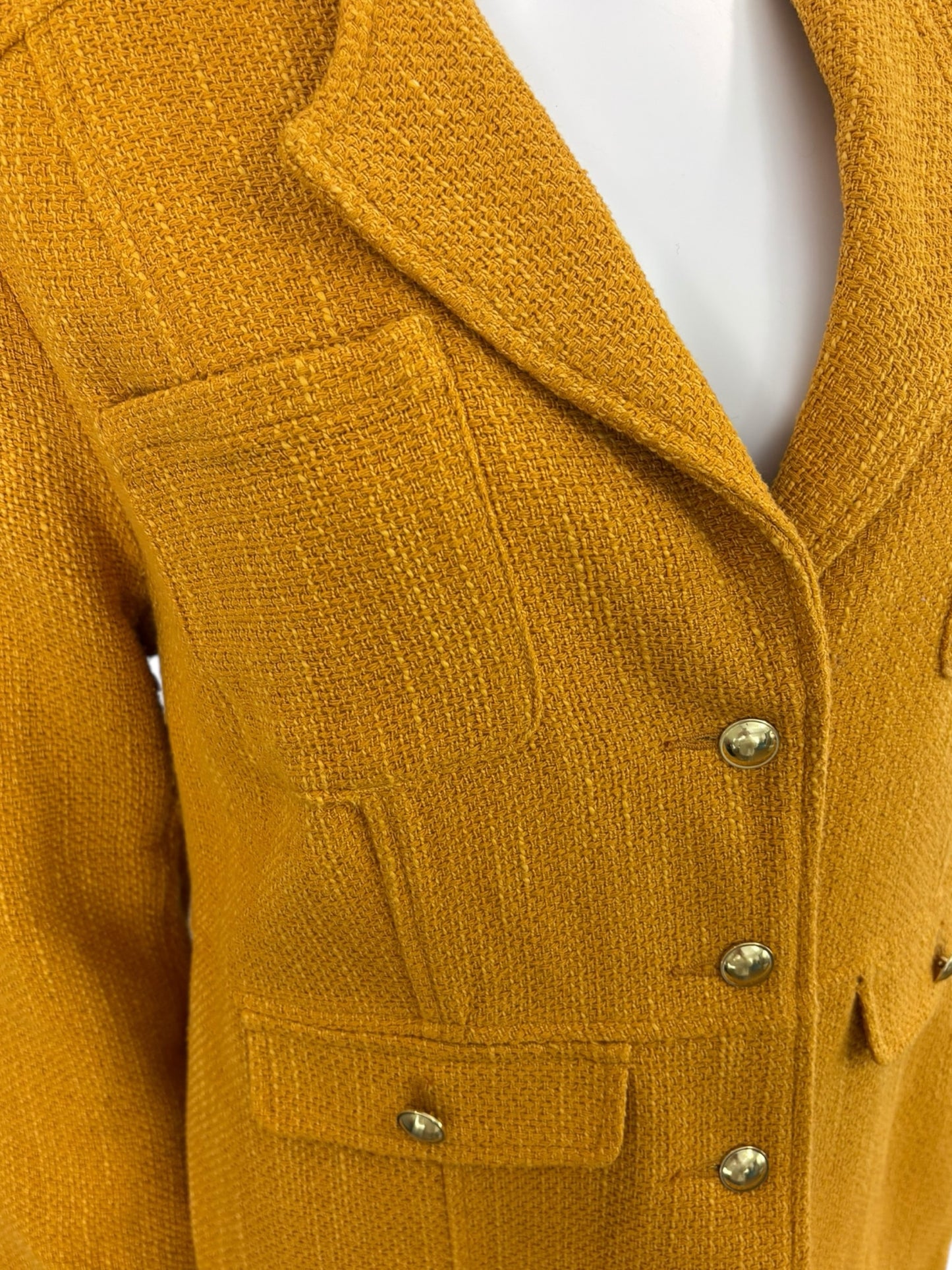 Chico's Yellow Cotton Coat Size L