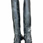 dico Escovado Black Distressed ANN Knee High Boots Size 38