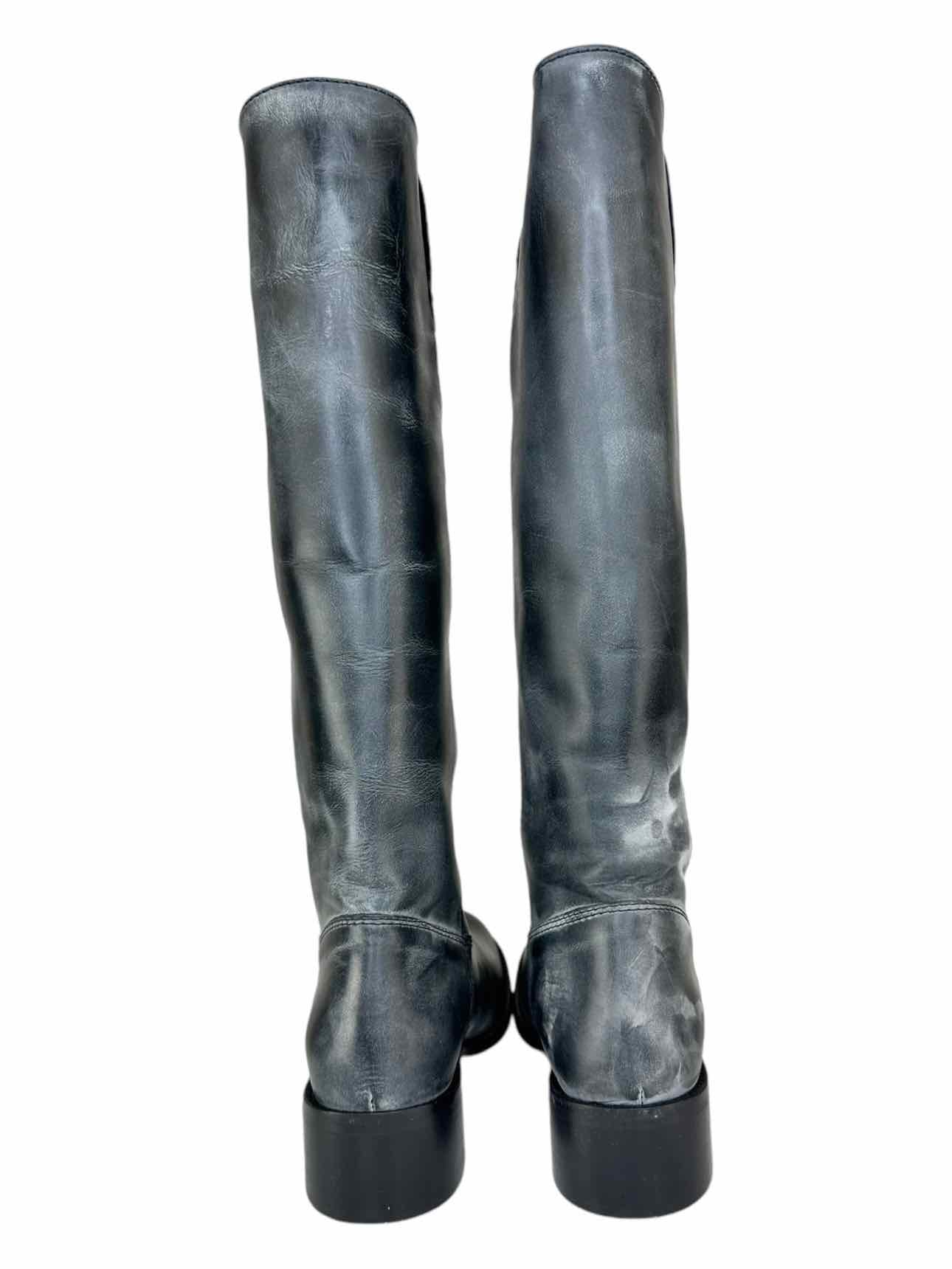 dico Escovado Black Distressed ANN Knee High Boots Size 38